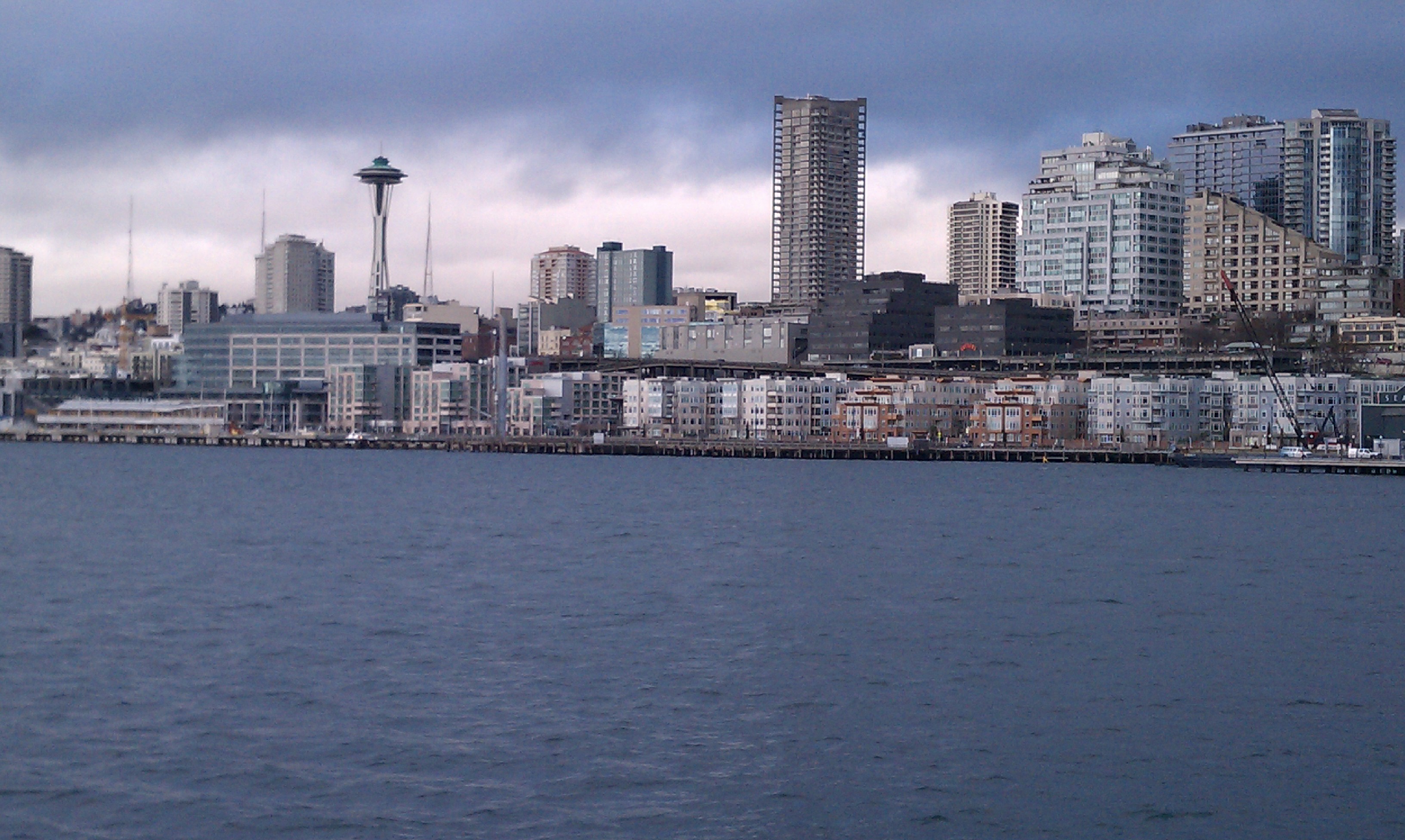 Seattle skyline in gloomy weather