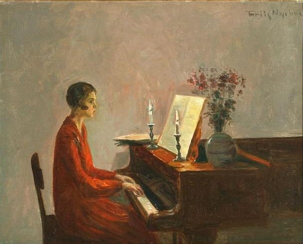 Poul Friis Nybo, Woman Playing the Piano