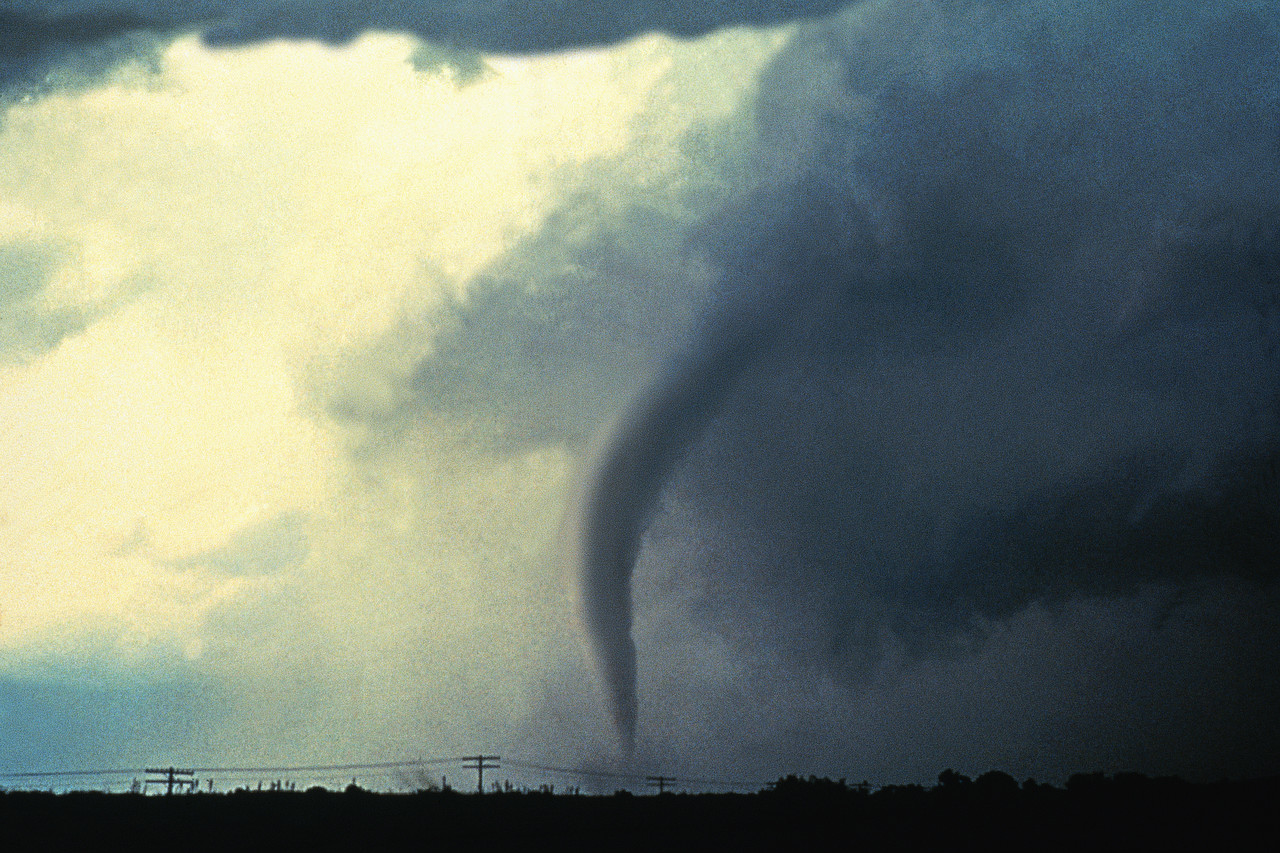 Tornado over Oklahoma Town