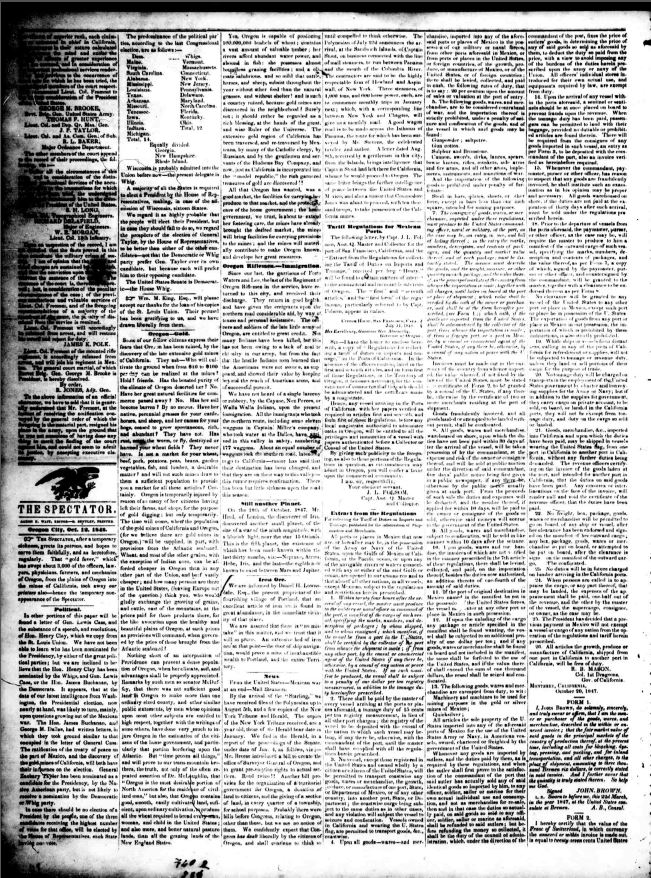 The Oregon Spectator, October 21, 1848, page 2