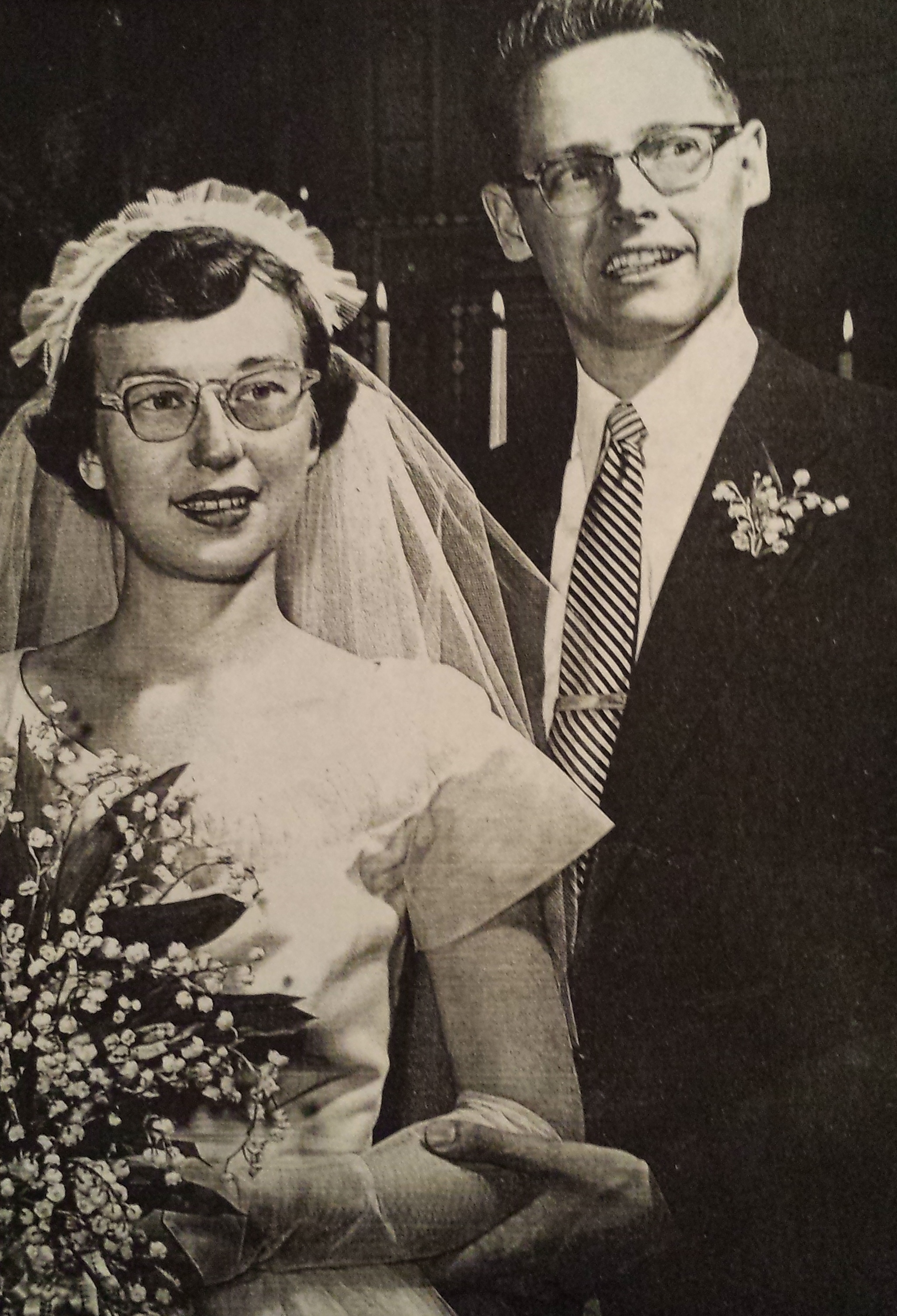 My parents at their wedding, 1955