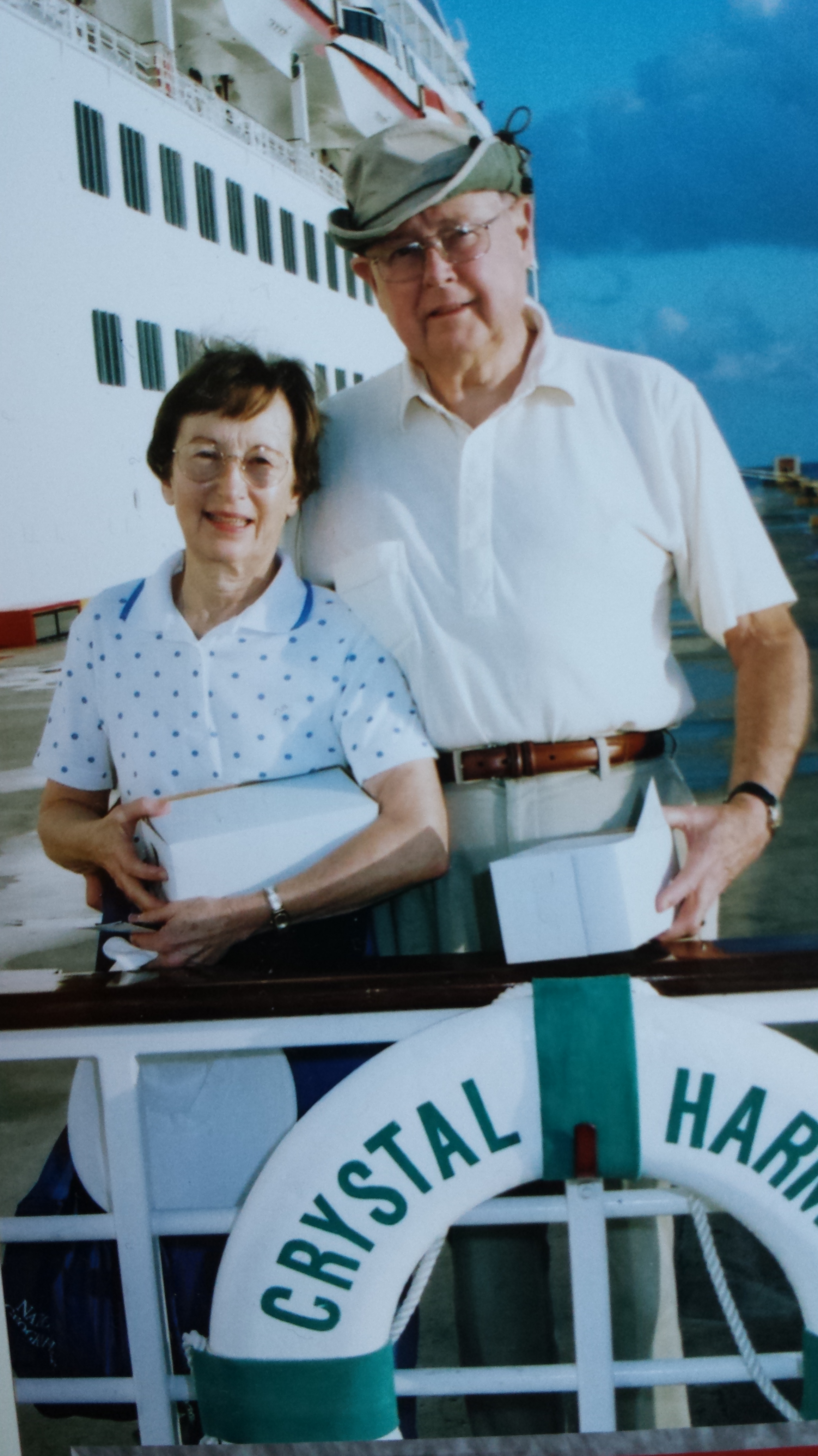 My parents in 2005 on one of the cruises they took