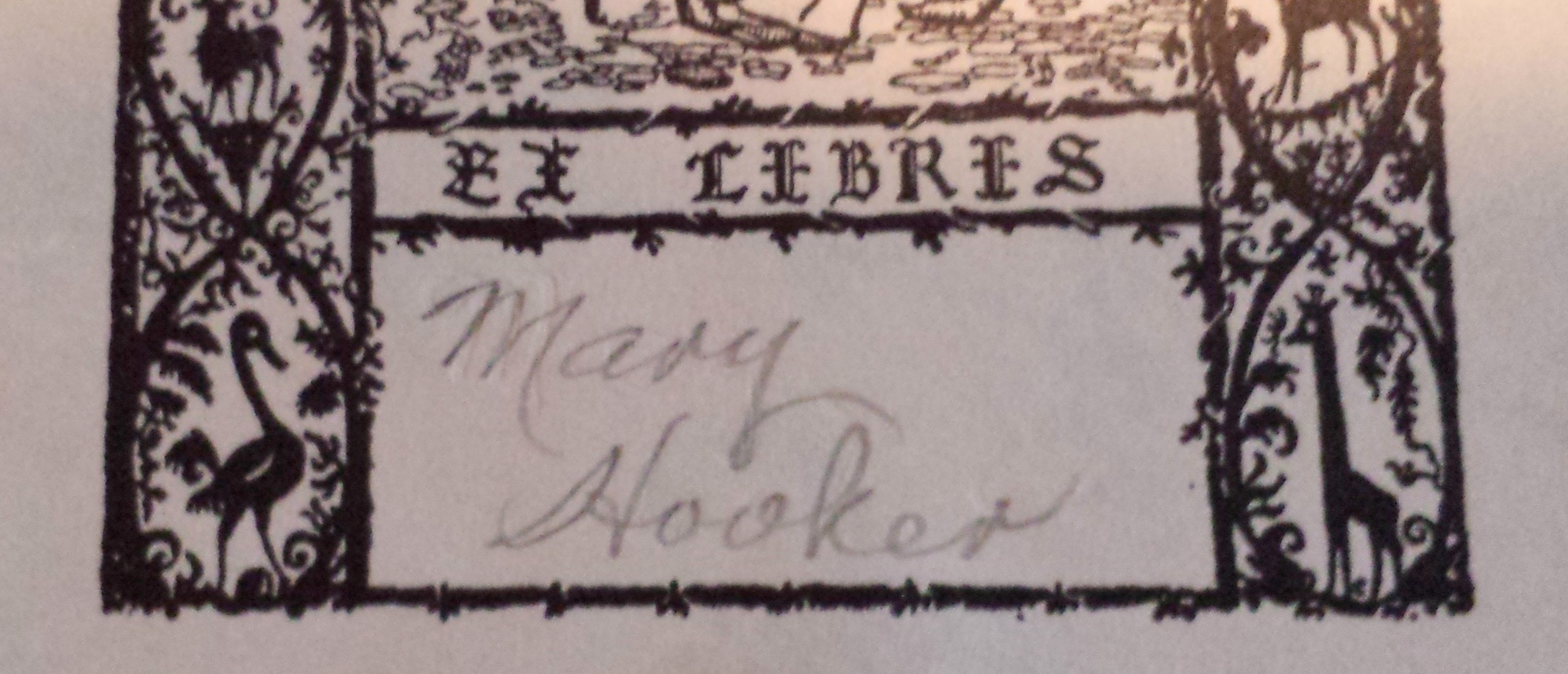 My mother's Ex Libris sticker from her copy of A Wonderful Year