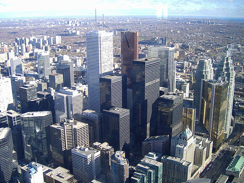 Toronto skyline, from Wikimedia Commons