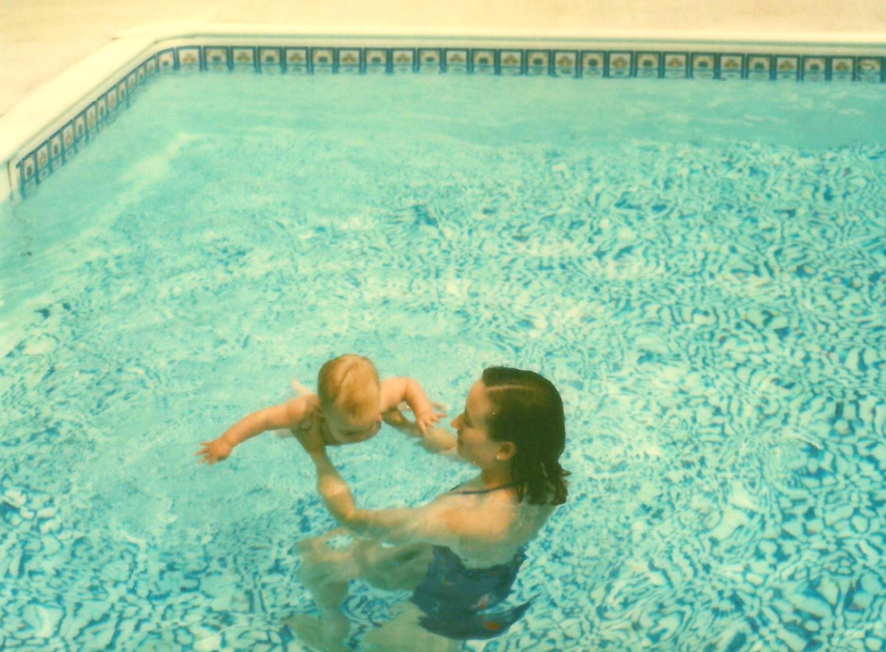 J &amp; T in pool cropped 2